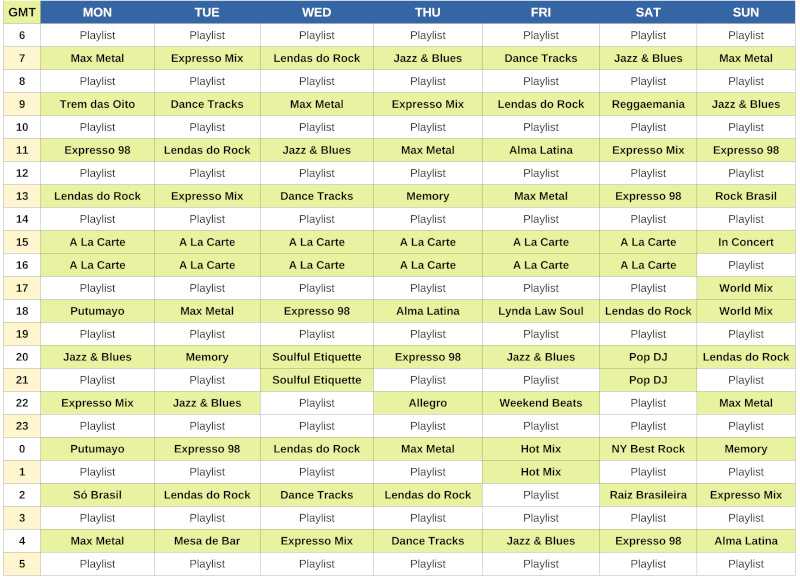 schedule